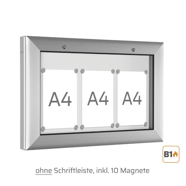 Softline-Schaukasten, im Querformat, Öffnung 180 Grad nach unten, 80,7 x 54,7 cm für 3 Seiten DIN A4