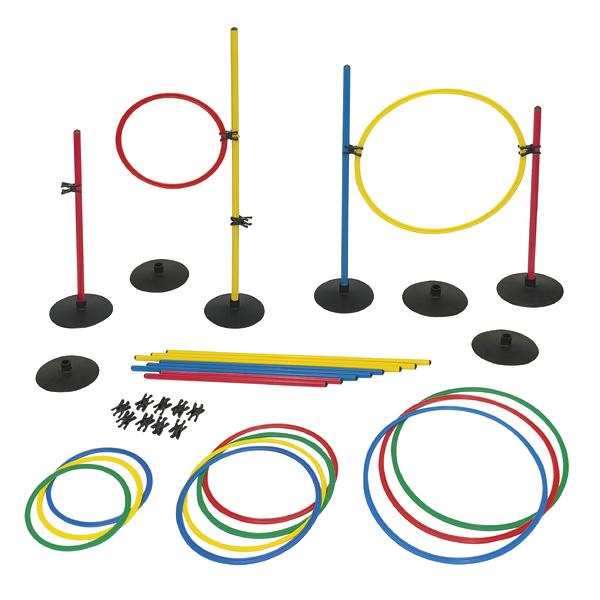 Kombi-Hindernis-Set SPORTCO, Set MAXI, Set inkl. 8 x Gummi-Tellerfuß