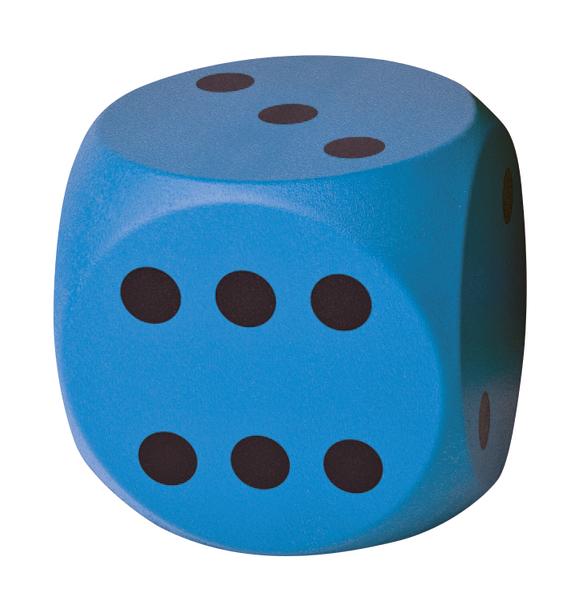 Volley® Würfel mit ELE-Elefantenhaut, Kantenlänge 16 cm, blau