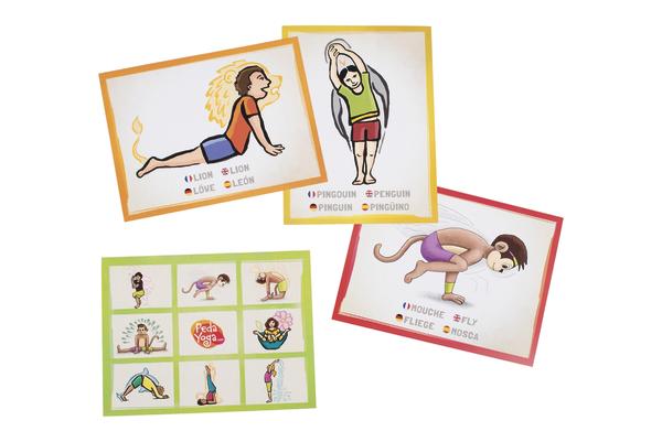 Mehrere Abbildungen von Tier-Yoga-Übungen.